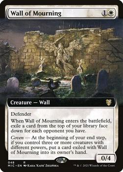 2021 Magic The Gathering Innistrad: Midnight Hunt Commander #48 Wall of Mourning Front