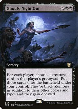 2021 Magic The Gathering Innistrad: Midnight Hunt Commander #57 Ghouls' Night Out Front