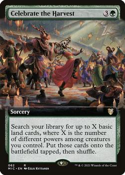 2021 Magic The Gathering Innistrad: Midnight Hunt Commander #62 Celebrate the Harvest Front