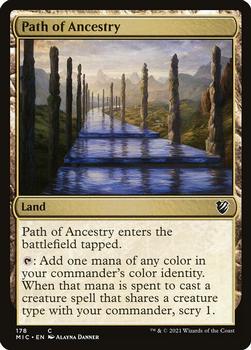 2021 Magic The Gathering Innistrad: Midnight Hunt Commander #178 Path of Ancestry Front