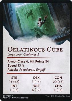 2021 Magic The Gathering Adventures in the Forgotten Realms - Art Series #7 Gelatinous Cube Back