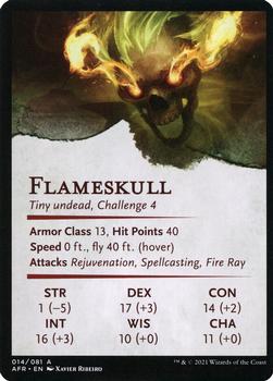 2021 Magic The Gathering Adventures in the Forgotten Realms - Art Series #14 Flameskull Back
