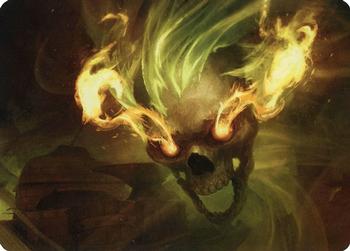 2021 Magic The Gathering Adventures in the Forgotten Realms - Art Series #14 Flameskull Front