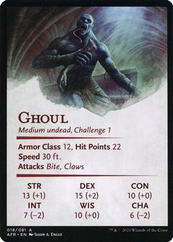 2021 Magic The Gathering Adventures in the Forgotten Realms - Art Series #18 Ghoul Back