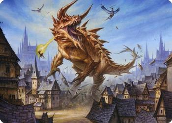 2021 Magic The Gathering Adventures in the Forgotten Realms - Art Series #19 Tarrasque Front