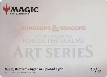 2021 Magic The Gathering Adventures in the Forgotten Realms - Art Series #33 Minsc, Beloved Ranger Back