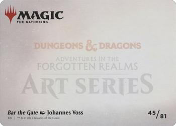 2021 Magic The Gathering Adventures in the Forgotten Realms - Art Series #45 Bar the Gate Back