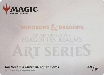 2021 Magic The Gathering Adventures in the Forgotten Realms - Art Series #49 You Meet in a Tavern Back