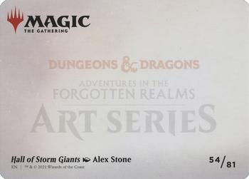 2021 Magic The Gathering Adventures in the Forgotten Realms - Art Series #54 Hall of Storm Giants Back
