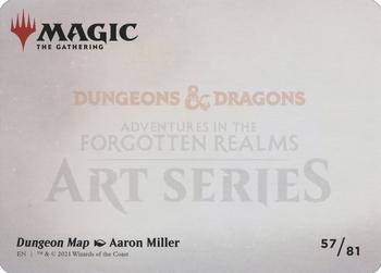 2021 Magic The Gathering Adventures in the Forgotten Realms - Art Series #57 Dungeon Map Back