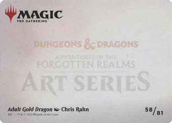 2021 Magic The Gathering Adventures in the Forgotten Realms - Art Series #58 Adult Gold Dragon Back
