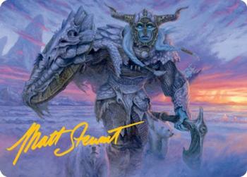 2021 Magic The Gathering Adventures in the Forgotten Realms - Art Series Gold Artist Signature #5 Frost Giant Front