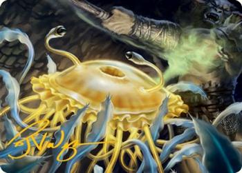2021 Magic The Gathering Adventures in the Forgotten Realms - Art Series Gold Artist Signature #12 Flumph Front