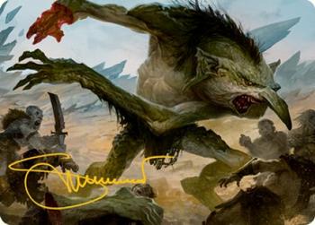 2021 Magic The Gathering Adventures in the Forgotten Realms - Art Series Gold Artist Signature #21 Troll Front