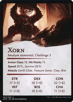 2021 Magic The Gathering Adventures in the Forgotten Realms - Art Series Gold Artist Signature #23 Xorn Back