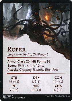2021 Magic The Gathering Adventures in the Forgotten Realms - Art Series Gold Artist Signature #25 Roper Back