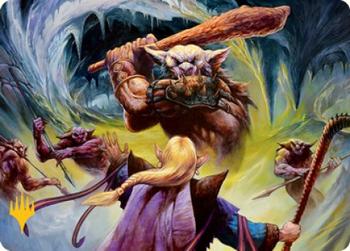 2021 Magic The Gathering Adventures in the Forgotten Realms - Art Series Gold Artist Signature #34 Den of the Bugbear Front