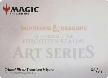 2021 Magic The Gathering Adventures in the Forgotten Realms - Art Series Gold Artist Signature #38 Critical Hit Back