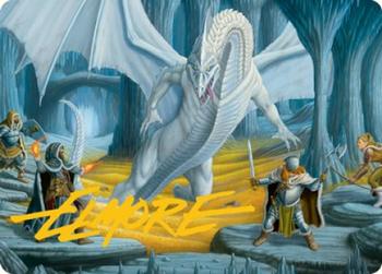 2021 Magic The Gathering Adventures in the Forgotten Realms - Art Series Gold Artist Signature #46 Cave of the Frost Dragon Front