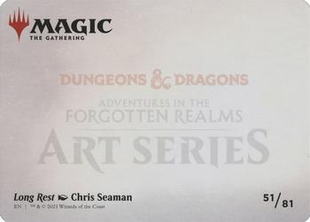 2021 Magic The Gathering Adventures in the Forgotten Realms - Art Series Gold Artist Signature #51 Long Rest Back