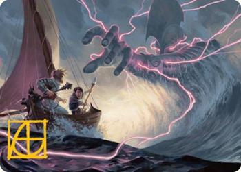 2021 Magic The Gathering Adventures in the Forgotten Realms - Art Series Gold Artist Signature #54 Hall of Storm Giants Front