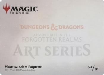 2021 Magic The Gathering Adventures in the Forgotten Realms - Art Series Gold Artist Signature #63 Plains Back