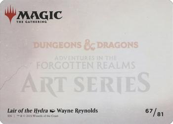 2021 Magic The Gathering Adventures in the Forgotten Realms - Art Series Gold Artist Signature #67 Lair of the Hydra Back