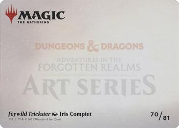 2021 Magic The Gathering Adventures in the Forgotten Realms - Art Series Gold Artist Signature #70 Feywild Trickster Back
