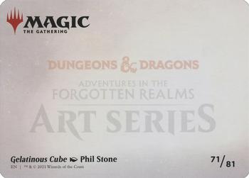 2021 Magic The Gathering Adventures in the Forgotten Realms - Art Series Gold Artist Signature #71 Gelatinous Cube Back