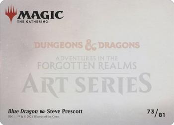 2021 Magic The Gathering Adventures in the Forgotten Realms - Art Series Gold Artist Signature #73 Blue Dragon Back