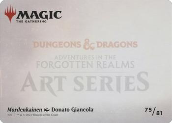2021 Magic The Gathering Adventures in the Forgotten Realms - Art Series Gold Artist Signature #75 Mordenkainen Back