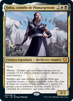 2021 Magic The Gathering Commander (Spanish) #2 Felisa, colmillo de Plumargéntum Front