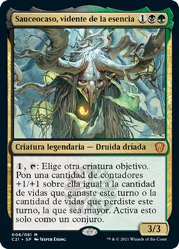 2021 Magic The Gathering Commander (Spanish) #6 Sauceocaso, vidente de la esencia Front