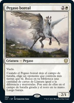 2021 Magic The Gathering Commander (Spanish) #84 Pegaso boreal Front