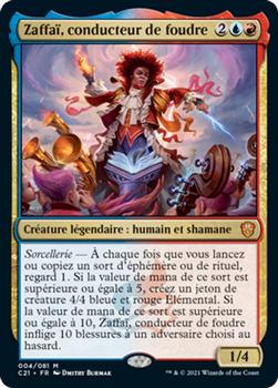 2021 Magic The Gathering Commander (French) #4 Zaffaï, conducteur de foudre Front