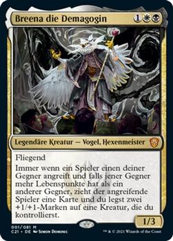 2021 Magic The Gathering Commander (German) #1 Breena die Demagogin Front