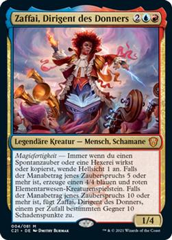 2021 Magic The Gathering Commander (German) #4 Zaffai, Dirigent des Donners Front