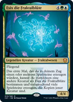 2021 Magic The Gathering Commander (German) #10 Esix die Fraktalblüte Front