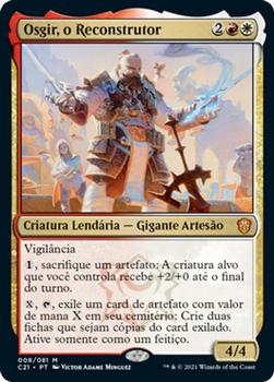 2021 Magic The Gathering Commander (Portuguese) #8 Osgir, o Reconstrutor Front