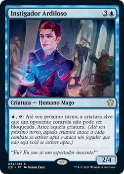 2021 Magic The Gathering Commander (Portuguese) #32 Instigador Ardiloso Front