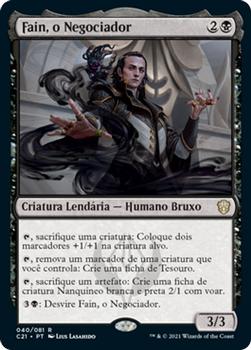 2021 Magic The Gathering Commander (Portuguese) #40 Fain, o Negociador Front