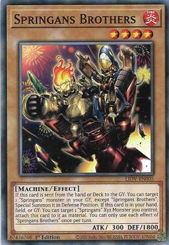 2021 Yu-Gi-Oh! Lightning Overdrive English 1st Edition #LIOV-EN005 Springans Brothers Front