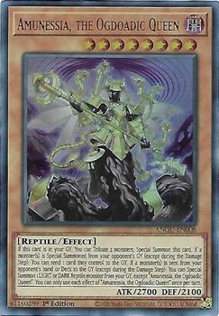 2021 Yu-Gi-Oh! Ancient Guardians English 1st Edition #ANGU-EN008 Amunessia, the Ogdoadic Queen Front