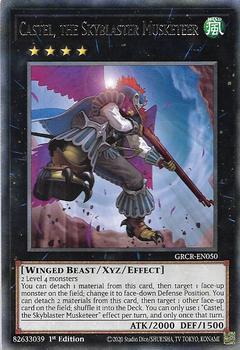 2022 Yu-Gi-Oh! The Grand Creators English 1st Edition #GRCR-EN050 Castel, the Skyblaster Musketeer Front