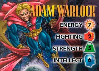 1997 Fleer/Skybox Marvel Overpower Monumental OverPower #NNO Adam Warlock - Energy Barrage Front