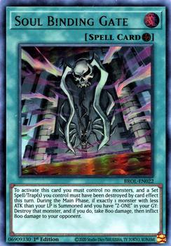 2021 Yu-Gi-Oh! Brothers of Legend English 1st Edition #BROL-EN022 Soul Binding Gate Front