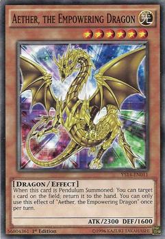 2014 Yu-Gi-Oh! Super Starter: Space-Time Showdown English 1st Edition #YS14-EN011 Aether, the Empowering Dragon Front