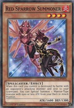 2014 Yu-Gi-Oh! Super Starter: Space-Time Showdown English 1st Edition #YS14-EN018 Red Sparrow Summoner Front