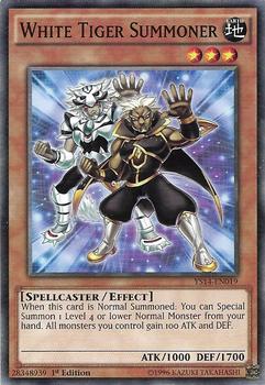2014 Yu-Gi-Oh! Super Starter: Space-Time Showdown English 1st Edition #YS14-EN019 White Tiger Summoner Front