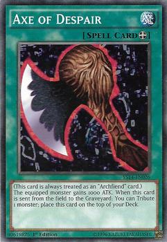 2014 Yu-Gi-Oh! Super Starter: Space-Time Showdown English 1st Edition #YS14-EN026 Axe of Despair Front
